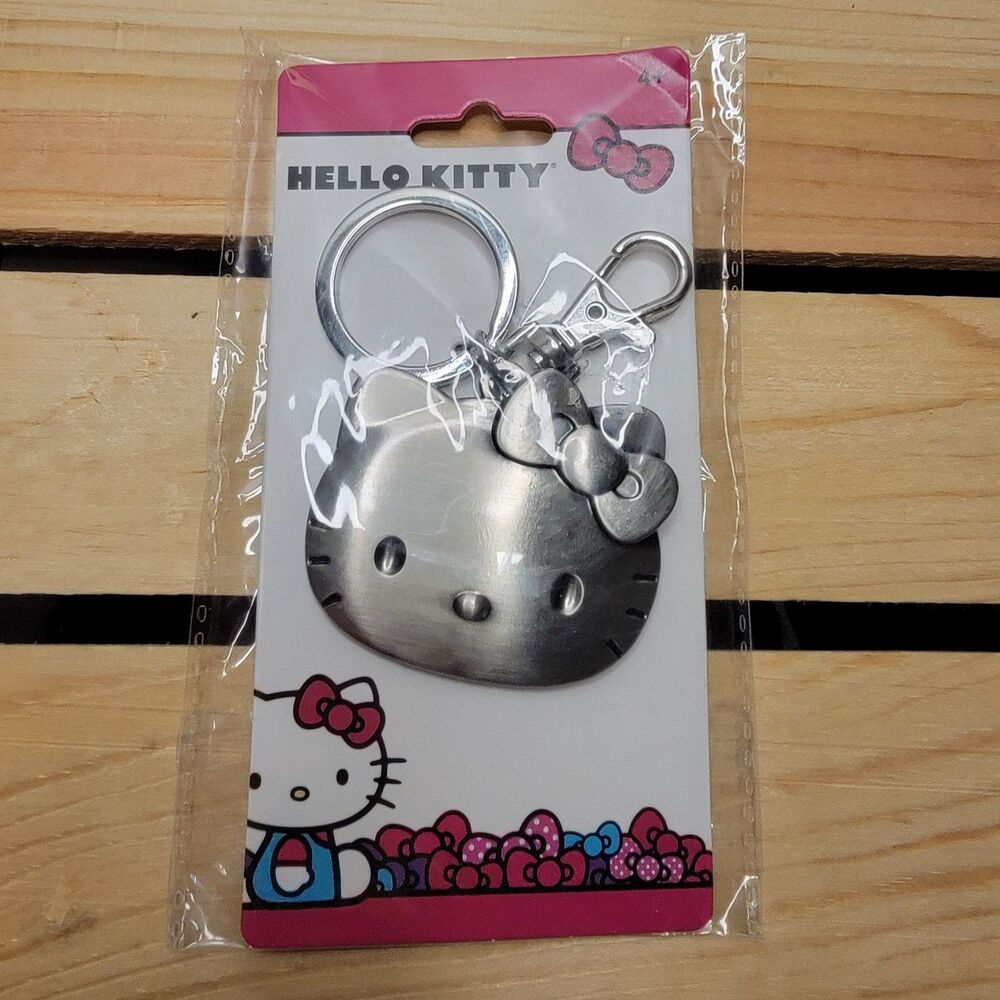 Hello Kitty Pewter Keychain Approx 2" Tall - NIP